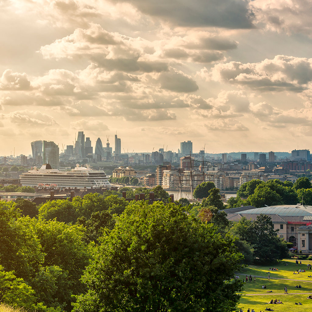 London skyline from a distance